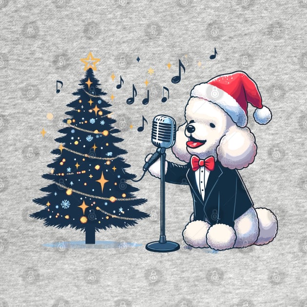 Poodle Dog Singing Christmas by Graceful Designs
